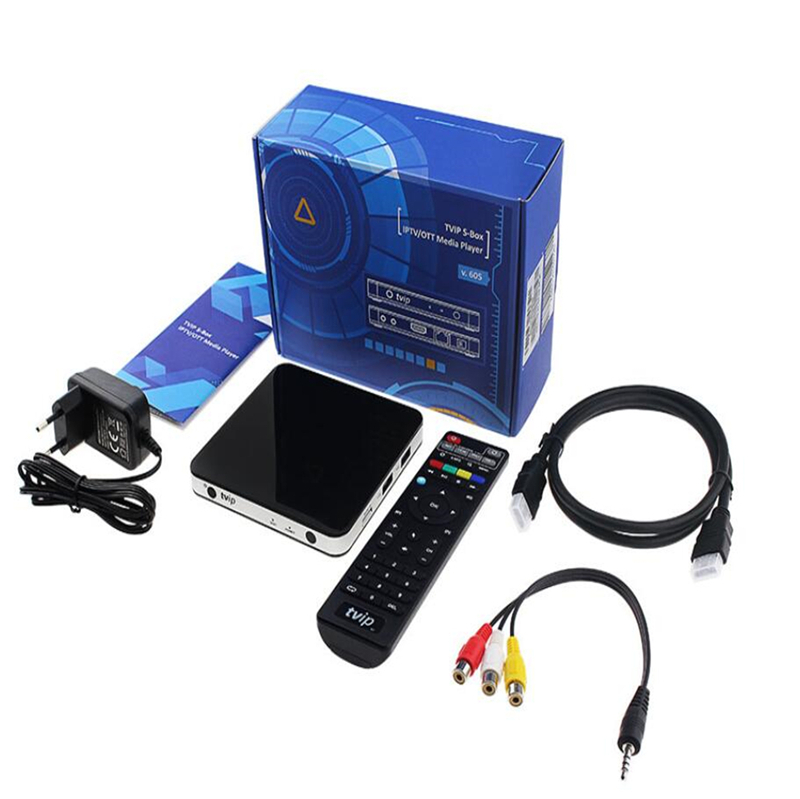 Original Sales TVIP605 TV Box 8G S905X Support IPTV Box Dual System Linux or Android OS Tvip 605 4K 2.4G/5G WiFi Media streaming