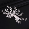 Women Hair Clip Floral Bride Headwear Wedding Tiara Jewelry Rhinestone Bridal Hair Clip Hair Accessories