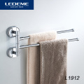 LEDEME Stainless Steel Towel Bar Rotating Towel Rack Bathroom Kitchen Wall-mounted Towel Polished Rack Holder Hardware L1912