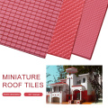 4pcs Layout Sand Table Sheet Model Building Accessories Construction Miniature Roof Tiles Architecture Micro Landscape Garden