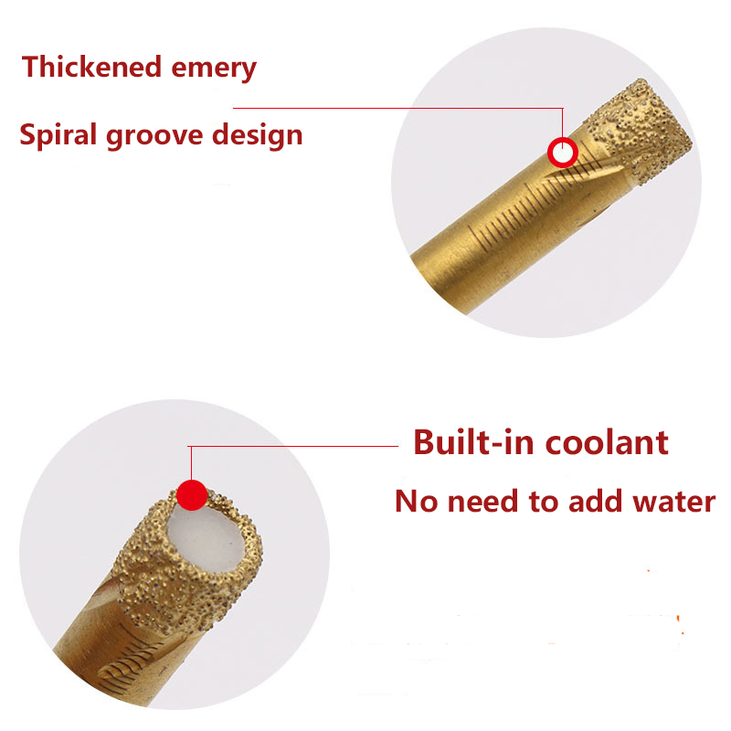 1pcs Shank 10mm Diamond Dry Drill Bit Brazing Hole Opener Saw Bit 6/8/10/12mm For Vitrified Brick Tile Glass Granite Stone Floor