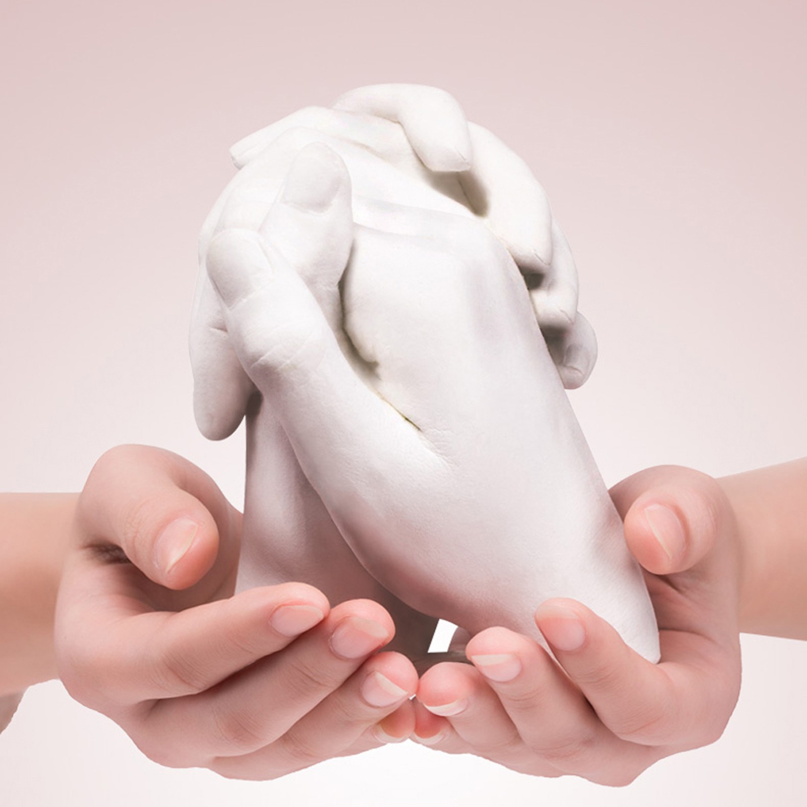 Keepsake Hands Casting Kit Souvenir Large Creative DIY Plaster Statue Molding Kit Hand Holding For Couple Friends Family 2021