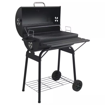 Premium Barrel Charcoal Grill with Large Storage Space