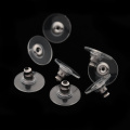 50pcs Stainless Steel Bullet Clutch Earring Backs with Pad Ear Nut Earrings Stopper Plugs DIY Jewelry Making Findings Components
