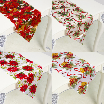 Lightweight Tablecloth Table Flag Christmas Decoration 180*35cm Polyester Christmas Printing Table Runner New Year Decorations