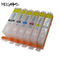 6 colors PGI-250 PGBK CLI251 BK C M Y GY for canon MG6320 MG7120 MG7520 IP8720 refillable ink cartridge with ARC chip