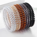 New Arrivals Plain Color Frosted Bling Rubber Band Spiral Shape Headwear Elastic Hair Band Telephone Wire Line Hair Ties Set