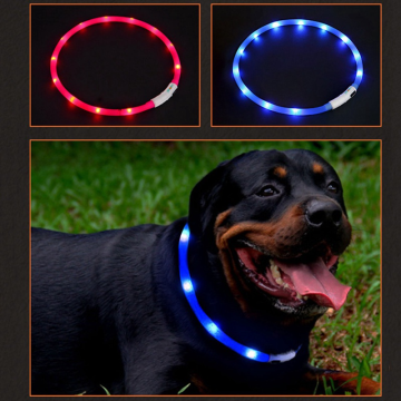 Pet Waterproof USB Rechargeable LED Dog Collar Night Safety Flashing Pet Supplies Dog Accessories For Puppy LED Collar Leash