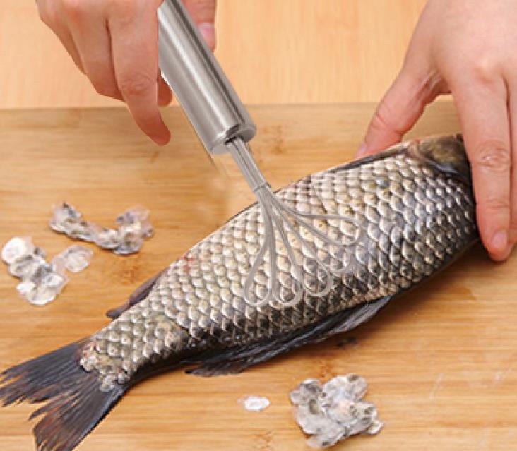 ORGANBOO 1PC Stainless Steel Coconut Graters Coconut Handmade Fish Scales Tools Kitchen Gadgets Easy to hang 18*4cm