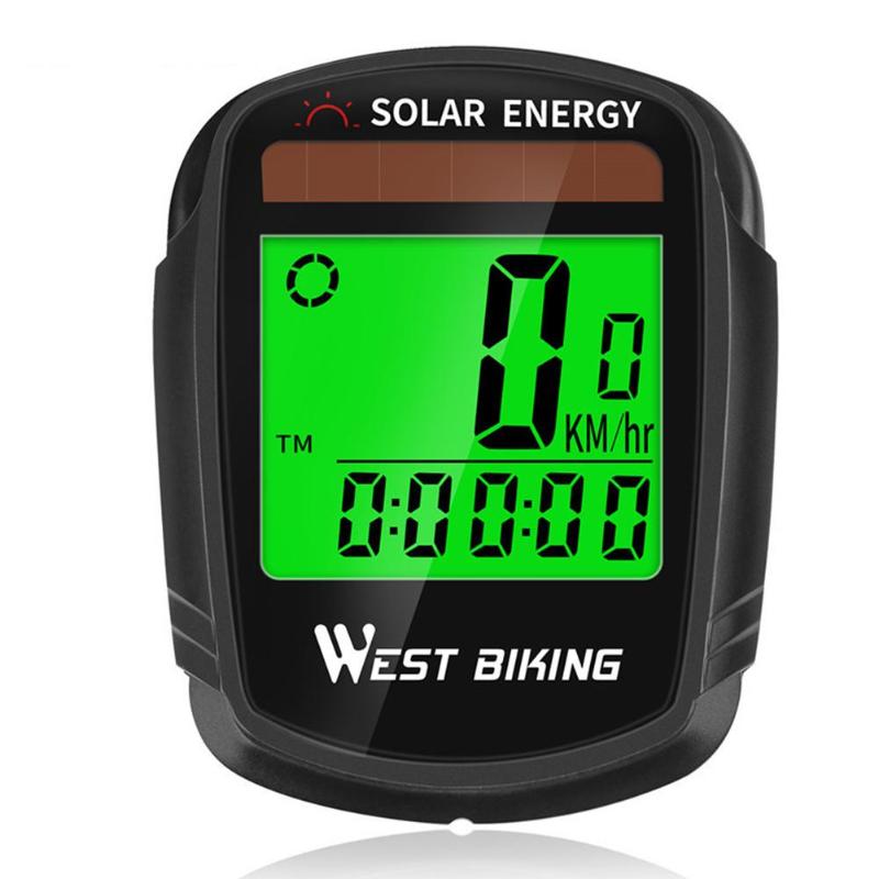 Durable Solar Energy Bicycle Computer Multi-Function Solar Energy MTB Bike Computer Bicycle Wireless Backlight Odometer