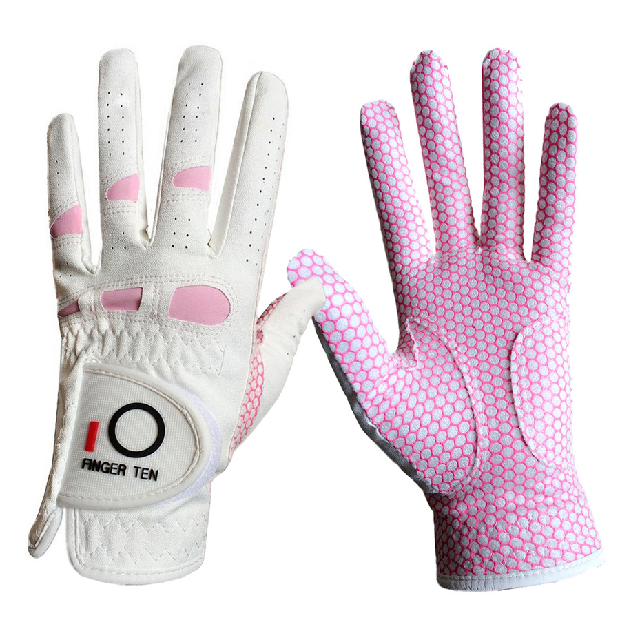 2 Pc Ladies Golf Gloves Rain All Weather Extra Grip Left Hand Right Size S M L XL for Womens Girls Golfer