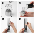 2 In 1 Stainless Steel Electric Pepper Salt Spice Mill Grinder Seasoning Kitchen Tools Grinding For Cooking Restaurants