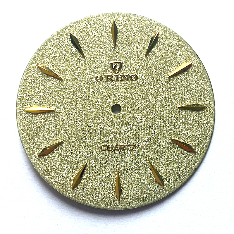 Glitter watch dial in lozenge index