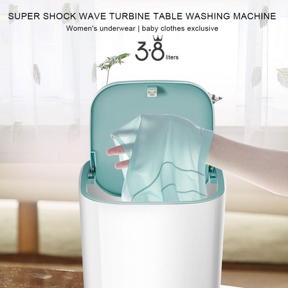 3.8l Portable Mini Washing Machine Ultrasonic Impact Small Capacity Washing Machine Underwear Baby Clothes Washing Machine