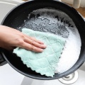 1pc Microfiber Kitchen Towel Absorbent Dish Cloth Non-stick Oil Washing Kitchen Rag Household Tableware Cleaning Wiping Tools