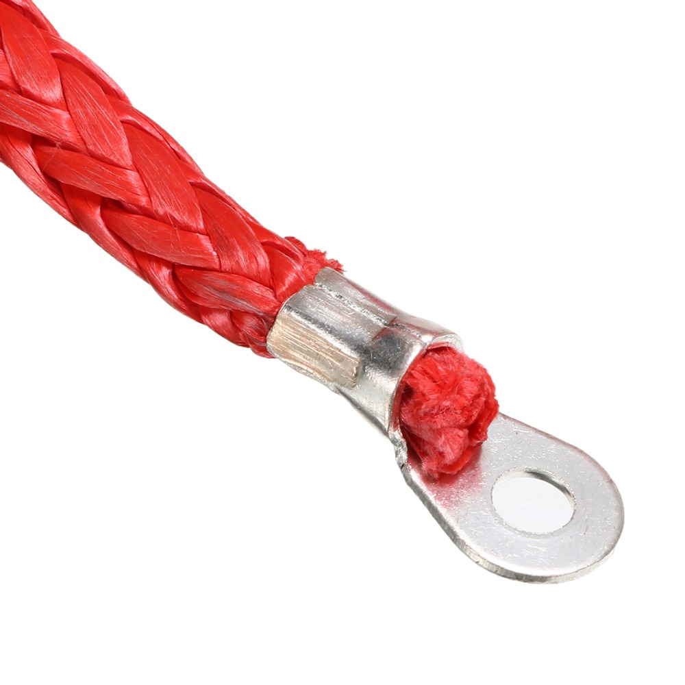 New Arrivals 15m*6mm 7000lbs Red Winch Rope Synthetic Cable Line With Hook For ATV UTV Off-Road