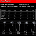 Brand 4pcs/Lot Finesse NED Rig Lead Hook Crank Jig Head Barbed Lure Hooks Soft Bait Worm For Bass Fishing Accessories