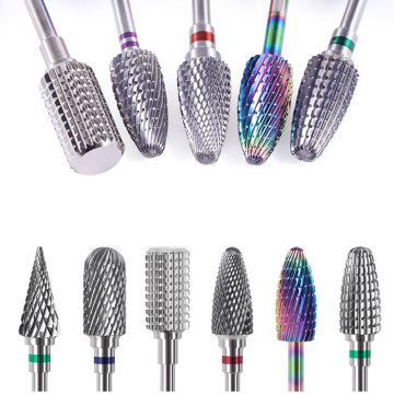 Carbide Tungsten Milling Cutter Burrs Electric Nail Drill Bits 20Type Cuticle Polishing Tool for Manicure Drill Manicure Machine