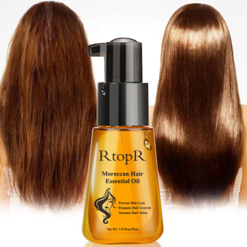 RtopR 1Pc Moroccan Pure Argan Oil Hair Essential Oil For Dry Damaged Hair & Scalp Treatments Natural Nourishing Hair Serum