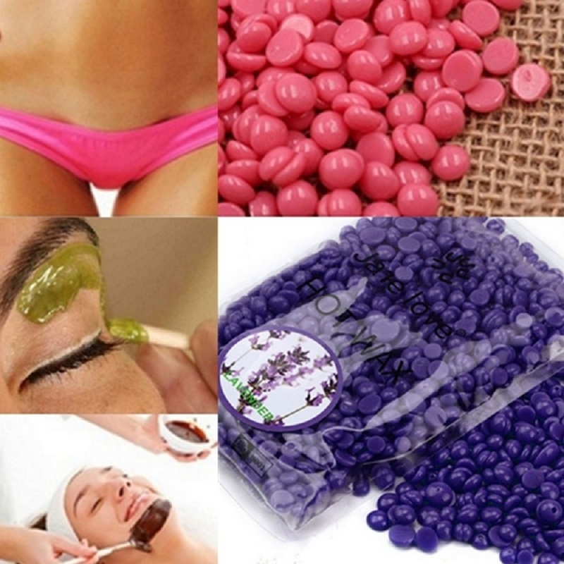 Hard Wax Beans Hair Removal Waxing Hot Depilatory Lavender Scent Hand Wax Beans