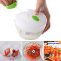 Food Chopper Manual Vegetable Cutter,Mini chopper and manual mixer with double blade