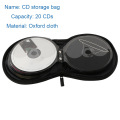 Portable CD DVD Case 20 Capacity Oxford Cloth Storage Bag Round Holder with Zipper for Home Car CD Box Bag