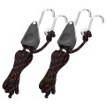 CLAITE 1Pair of 1/4 Inches Rope Ratchet 2 pieces 1 pack Reflector Grow Light Adjustable Hangers Tools Max 150lbs/68kg Per Pair