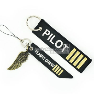 Pilot Tag & Flight Crew Strap with Metal Wing Special Gift for Aviation Lovers FLight Crew