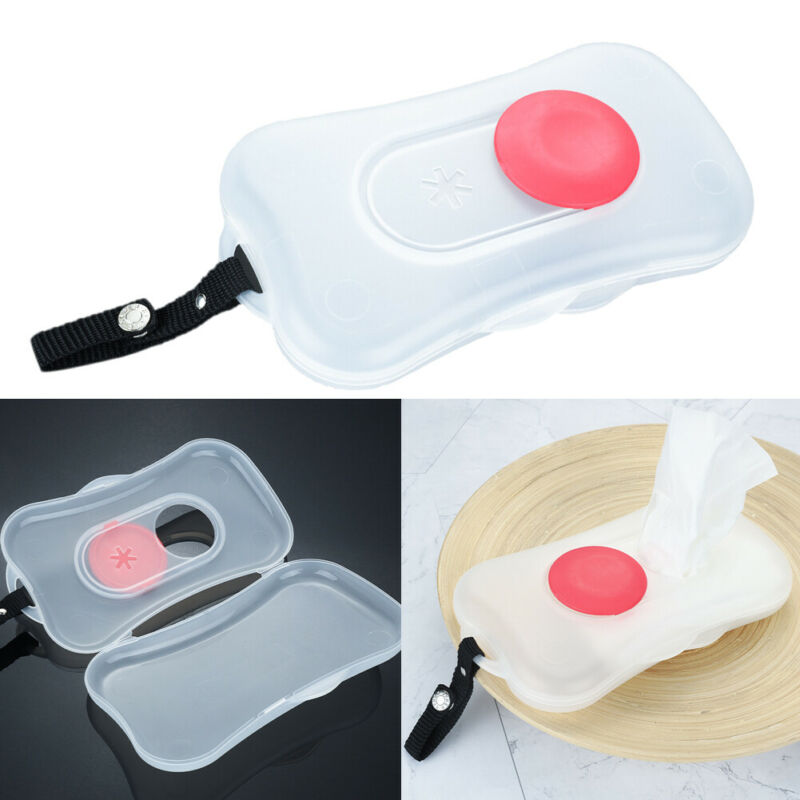 Baby Wipes Case Wet Wipe Box Dispenser For Stroller Portable Rope Lid Covered Tissue Boxes