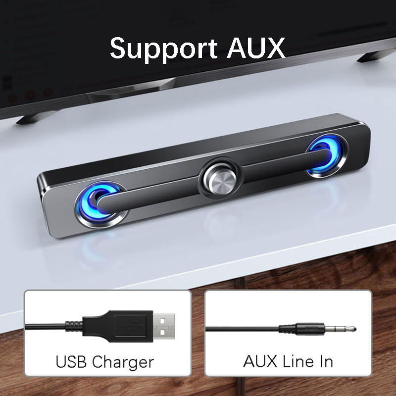 USB Computer Speakers TV Soundbar Wired Wireless Bluetooth Speaker Stereo Bass Home Theater System Desktop Gaming caixa de som