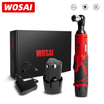 WOSAI 12V MT Series Cordless Electric Wrench 45NM 3/8'' Ratchet Wrench Removal Screw Nut Car Repair Tools Right Angle Wrench