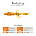 DONQL 12Pcs Jig Worms Fishing Soft Lures 75mm 1.3g Silicone Salt Smell Artificial Baits Wobblers Swimbait Fishing Lures Tackle