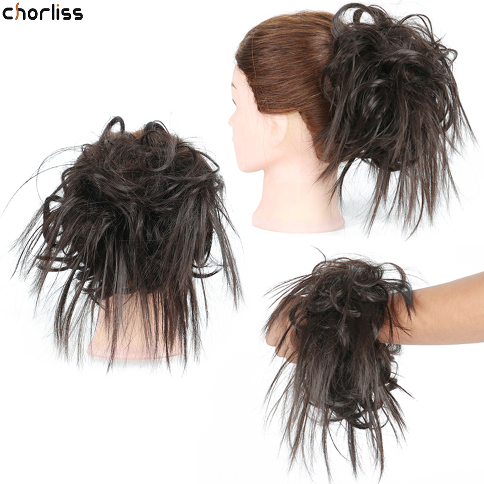 Chorliss Synthetic Messy Chignons Messy Bun Ponytails Resistance Scrunchie Wrap Hair Rope Synthetic Messy Chignon Bun For Women