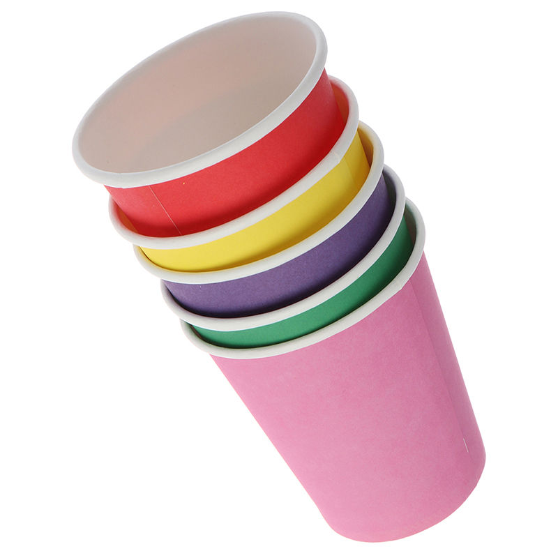 10pcs Color Disposable Cups Handmade Paper Cups Kindergarten DIY Handmade Materials Household Coffee Cup Kitchen Accessories