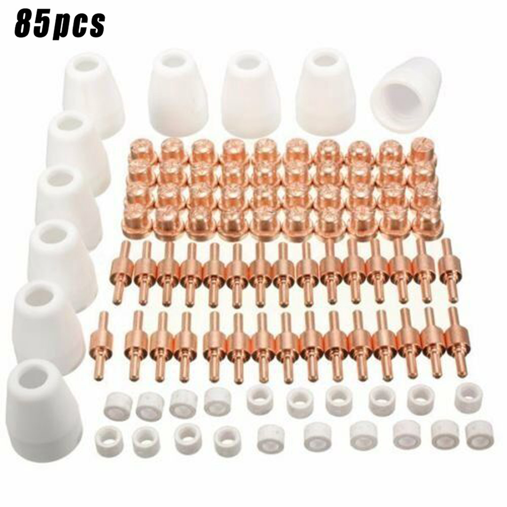 85x Plasma Torch Cutter Shield Cup Electrode Swirling Ring Cutting Tips CUT-40 CUT-50D CT-312 LG-40 PT-31 Electrode Shield Cup
