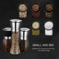 Manual Mill Pepper And Salt Grinder LED Light Peper Spice Grain Mills Porcelain Grinding Core Mill Kitchen Tools Baking Supplies