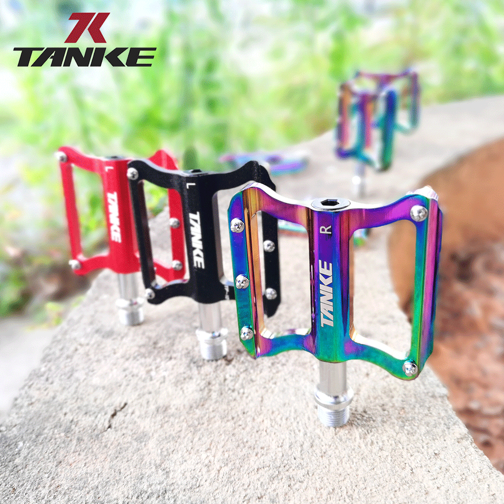 MTB bicycle pedals TANKE ultralight aluminum alloy colorful Sealed bearing mountain bike parts High-Strength Road foot pedal