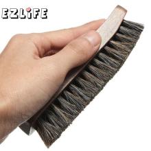 Horse Hair Professional Wooden Shoes Brush Brown Shine Polish Buffing Shoes Brush With Handle Mini Practical Shoes Brush MS659