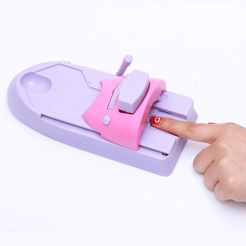 1pcs DIY Nail Art Printer Printing Manicure Machine Stamp Set With 6 Metal Pattern Plates Scraper Printing Chart Plate Tools New