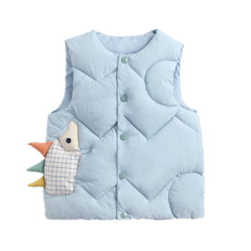 JXYSY Girls Coat Fashion Vest Cartoon Baby Warm Waistcoat Hedgehog Outerwear Print Jackets For Kids Thick Children's Clothing