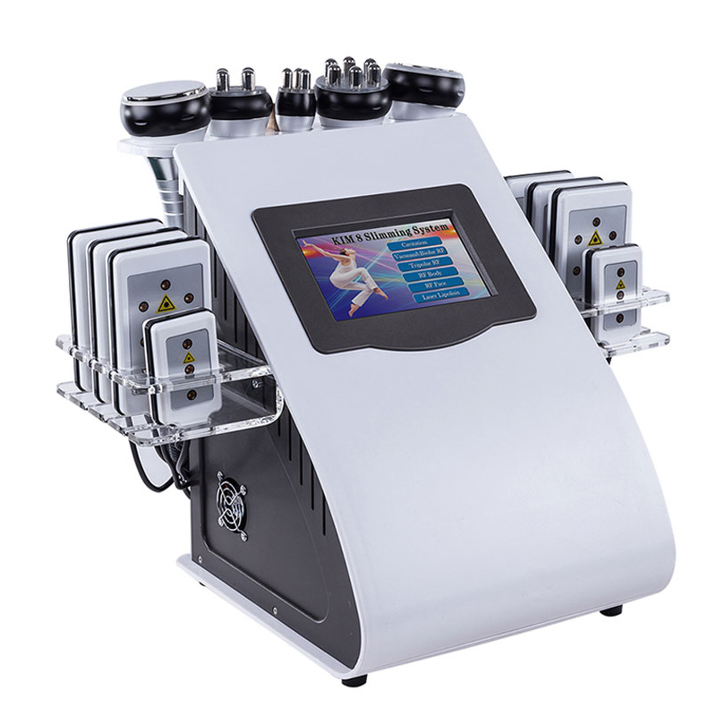 Multifunctional 6 in 1 Slimming Equipment Multipolar RF radio frequency 40K Cavitation Vacuum Lipolaser Body Shaping Machine