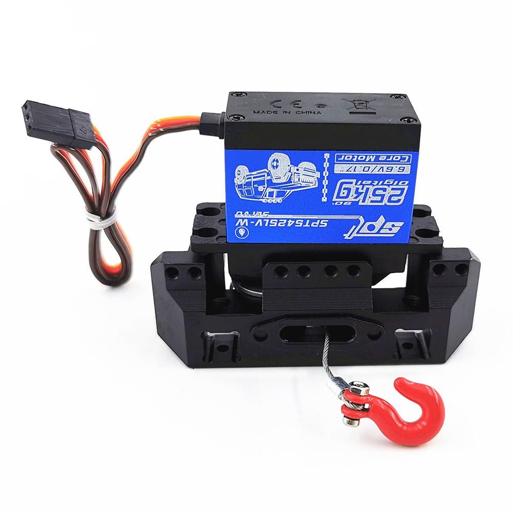 25T Servo Winch Set RC Car Upgrade Accessories For 1/10 Rc Crawler Car Axial Scx10 90046 D90 Traxxas Trx4 Ford Mst Cfx Jimny Vs4