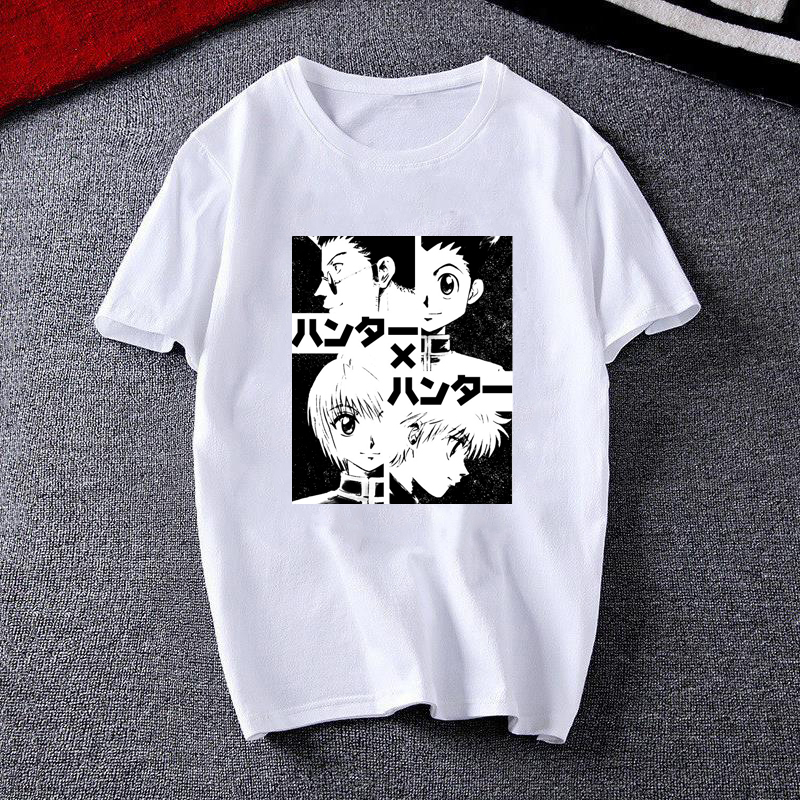 Men Women T-shirt Tops Kawaii Hunter X Hunter Tshirt Killua Zoldyck T-shirt Crew Neck Fitted Soft Anime Manga Tee Shirt Clothes