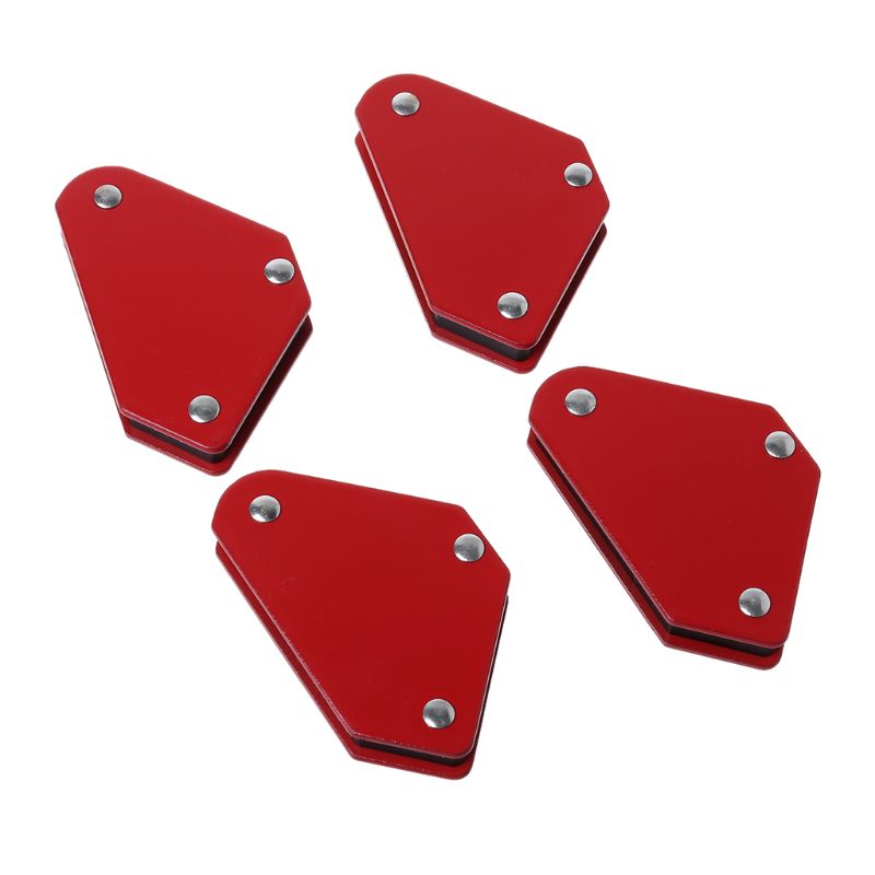 4pcs Mini Triangle Magnetic Welding Holder 9LB Fixed Angle Positioner Without Switch