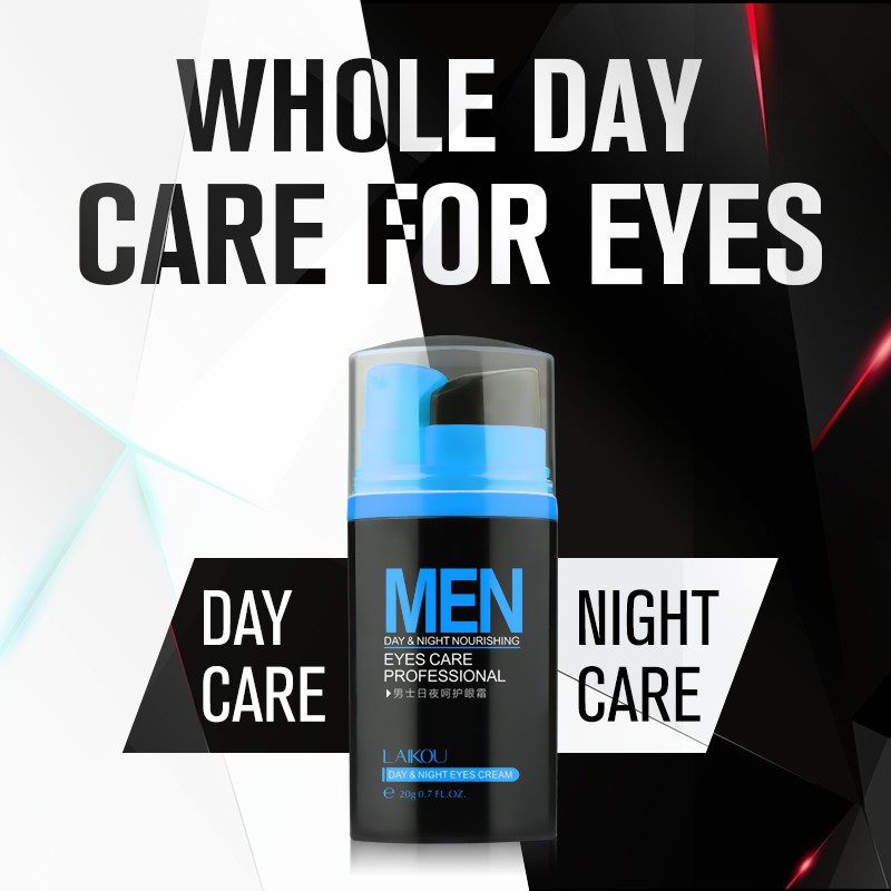 LAIKOU 20g Men Day and Night Eye Cream Moisturizing and Nourishing Fading Wrinkle Removes Dark Circles Eye Cream Men's