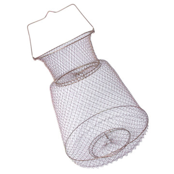 Portable Folding Steel Wire Crab Lobster Fishing Mesh Keep Net Cage Trap Basket Loach Shrimp Trap Cast Fish Net For Storing