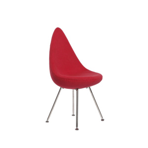 Small Red Fabric Dining Chair