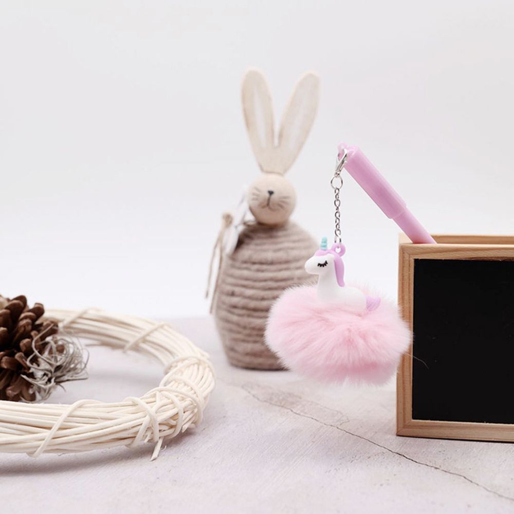 1PCS Cute Kawaii Unicorn Warm Ball Plush Pendant /Moon Unicon Gel-Ink Pens Gift School & Office writing Supply Stationery Gift