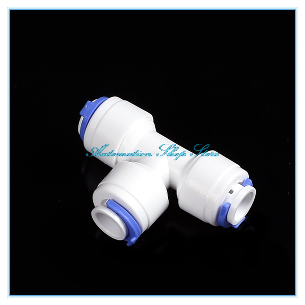 5pc 1/4" OD Hose qucik connection T Type RO Water Connector Fittings Connection Aquarium RO Water Filter Reverse Osmosis System
