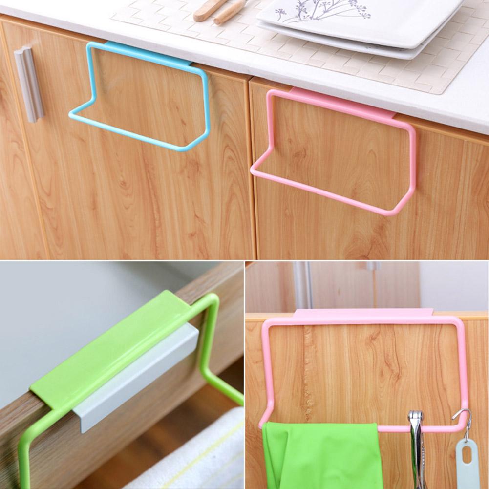 Kitchen Trash Bag Holder Incognito Cabinets Rack Hanging On Cupboard Cabinet Easy Save Space porte serviettes salle bain